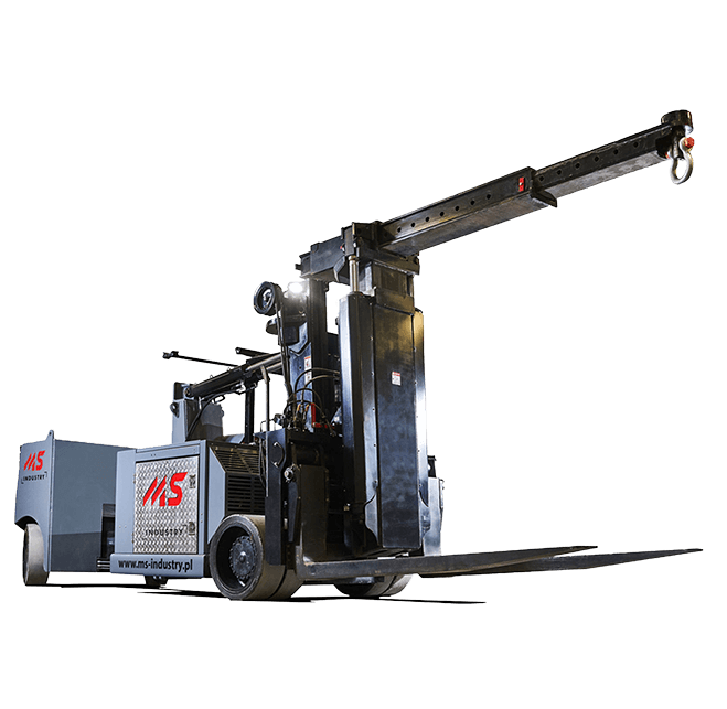 Mobilne urzadzenie Hoist FR 40 60 I do transportu i podnoszenia ciezkich ladunkow w przestrzeniach przemyslowych. 