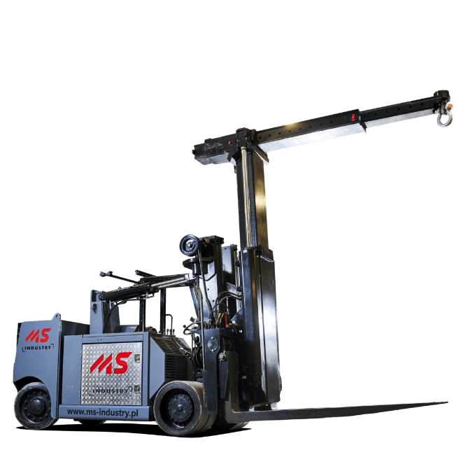 Urzadzenie mobilne Hoist FR 40 60 II z wysuwanym ramieniem do precyzyjnego podnoszenia i transportu ciezkich elementow przemyslowych. 